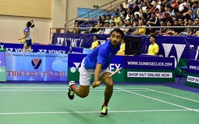 El badmintonista indio Sourabh Verma venció en la categoría masculina individual (Fotografía: VNA)