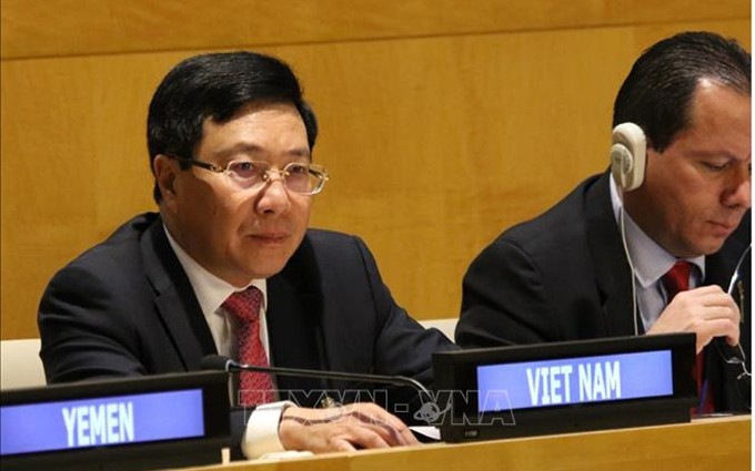 El viceprimer ministro y canciller de Vietnam, Pham Binh Minh. (Fotografía: VNA)