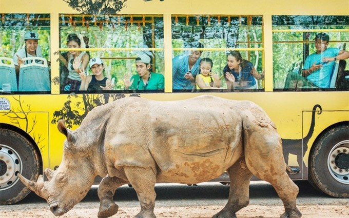 El zoológico Vinpearl Safari Phu Quoc en la provincia survietnamita de Kien Giang. 