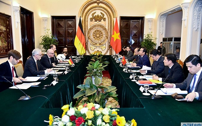 Quinta reunión del Grupo de dirección estratégica Vietnam- Alemania. (Fotografía: VNA)